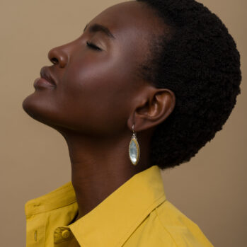 Iris Earrings in Sterling Silver with Gold Plated Parts