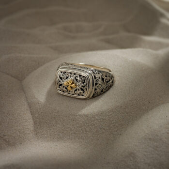 Mediterranean Ring in 18K Gold and Sterling Silver