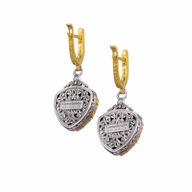 Iris Earrings in Sterling Silver with Gold Plated Parts - Image 2
