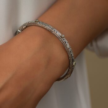 Nefeli Bracelet in 18K Gold and Sterling Silver with semi precious stones