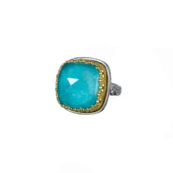 Iris ring in Sterling Silver with Gold Plated Parts