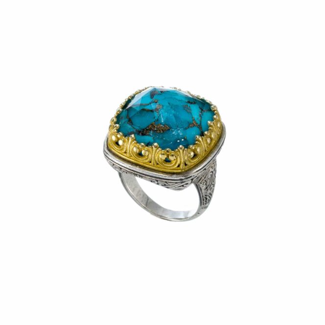 Iris ring in Sterling Silver with Gold Plated Parts - Image 6