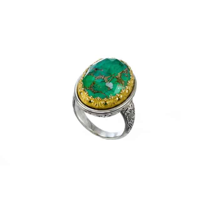 Iris ring in Sterling Silver with Gold Plated Parts - Image 4