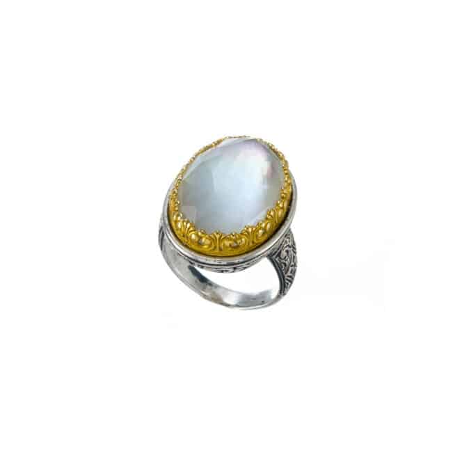 Iris ring in Sterling Silver with Gold Plated Parts - Image 8