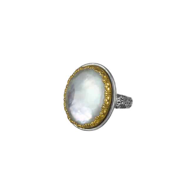 Iris ring in Sterling Silver with Gold Plated Parts - Image 7