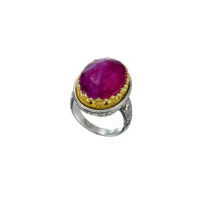 Iris ring in Sterling Silver with Gold Plated Parts - Image 6