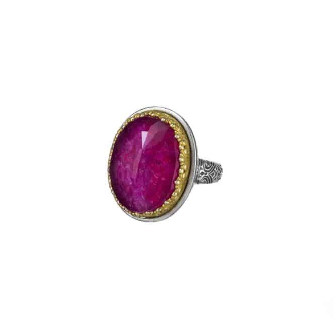 Iris ring in Sterling Silver with Gold Plated Parts - Image 5
