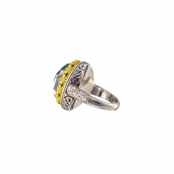 Iris ring in Sterling Silver with Gold Plated Parts - Image 9