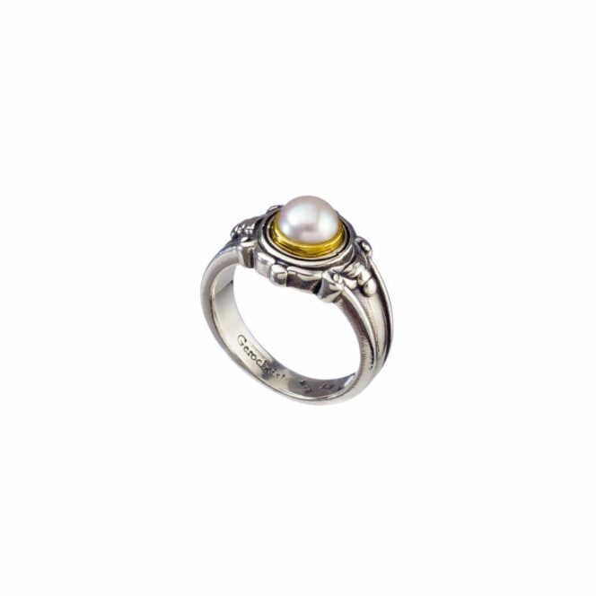 Semeli Ring in Sterling Silver with Gold plated parts
