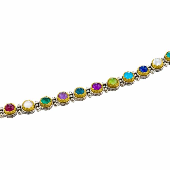 Iris necklace in Sterling silver with Gold plated parts - Image 5