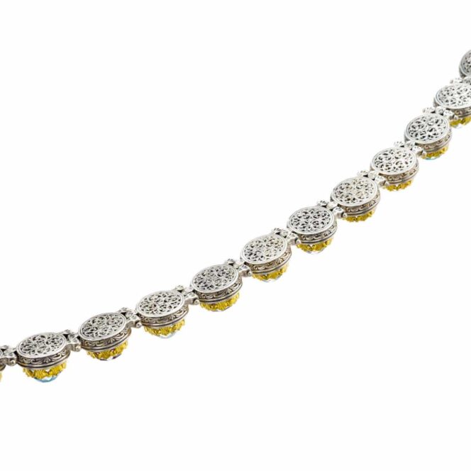 Iris necklace in Sterling silver with Gold plated parts - Image 6