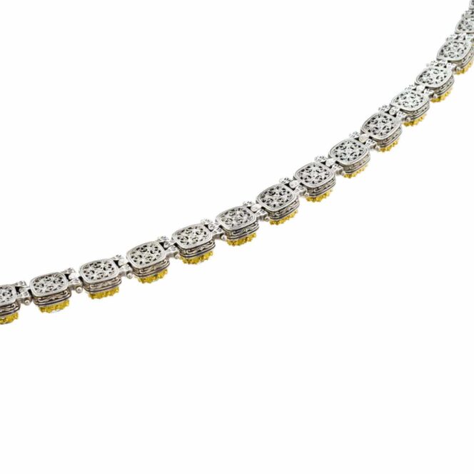 Iris necklace in Sterling silver with Gold plated parts - Image 3