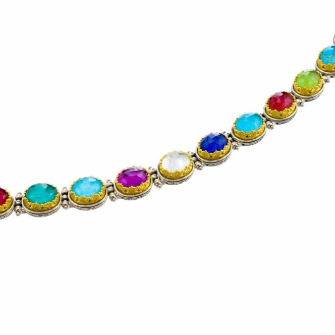 Iris necklace in Sterling silver with Gold plated parts - Image 3