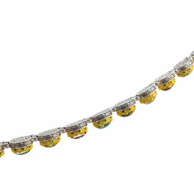 Iris necklace in Sterling silver with Gold plated parts - Image 4
