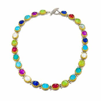 Iris necklace in Sterling silver with Gold plated parts