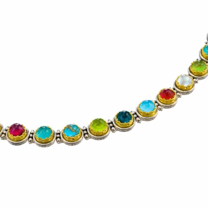 Iris necklace in Sterling silver with Gold plated parts - Image 2