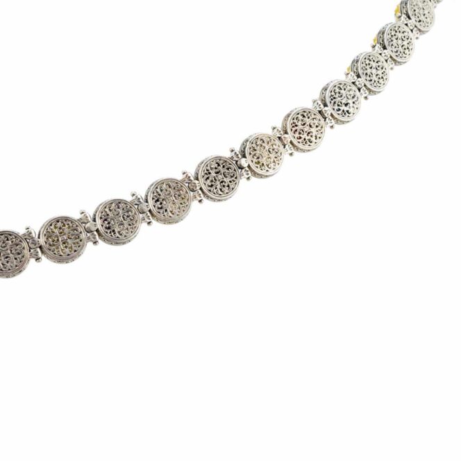 Iris necklace in Sterling silver with Gold plated parts - Image 3