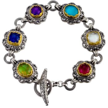 Penelope bracelet in sterling silver with Gold Plated parts