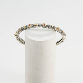Eden's Garden  Bracelet in 18K Gold and Sterling Silver with Rubies