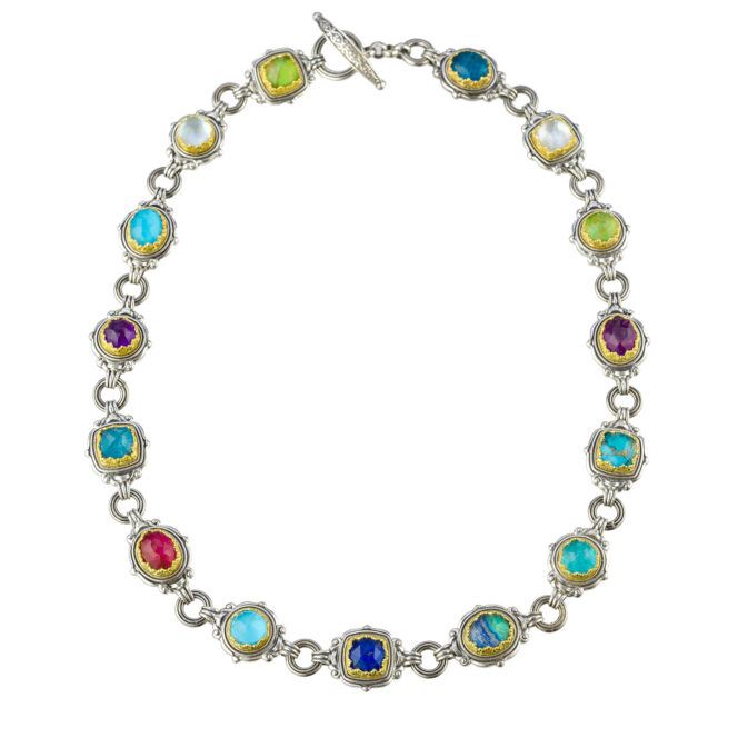 Semeli necklace in Sterling Silver with Gold Plated parts - Image 2