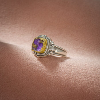 Semeli Ring in Sterling Silver with Gold plated parts