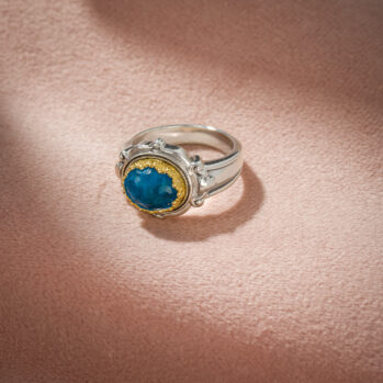 Semeli Ring in Sterling Silver with Gold plated parts