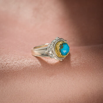 Semeli Ring in Sterling Silver with Gold plated parts