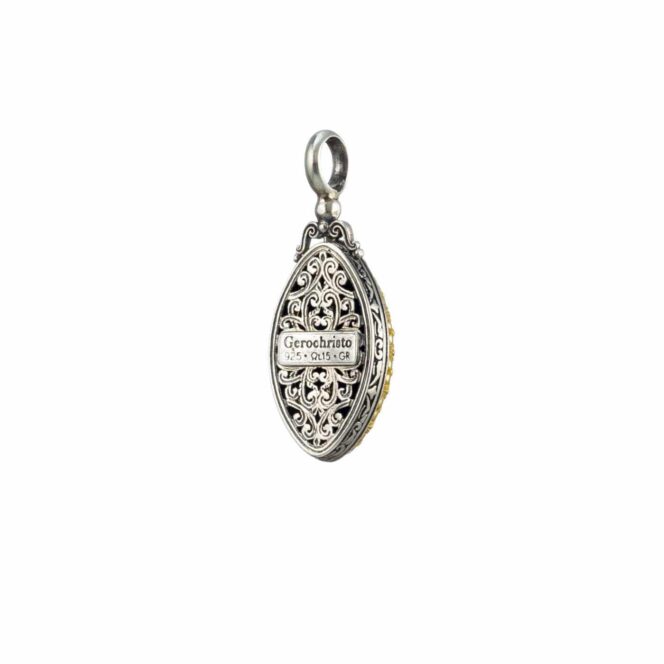 Iris pendant in Sterling Silver with Gold Plated Parts - Image 3