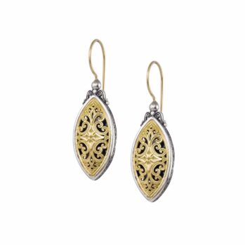 Mediterranean marquise earrings in 18K Gold and Sterling Silver
