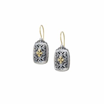 Mediterranean earrings in Sterling Silver and 18K Gold details