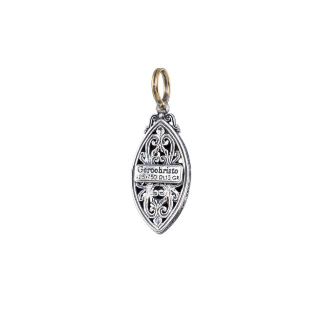 Mediterranean pendant in 18K Gold and Sterling silver with ruby - Image 2