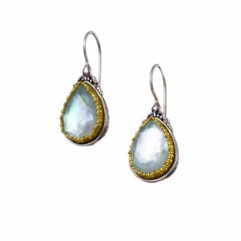 Iris Earrings in Sterling Silver with Gold Plated Parts