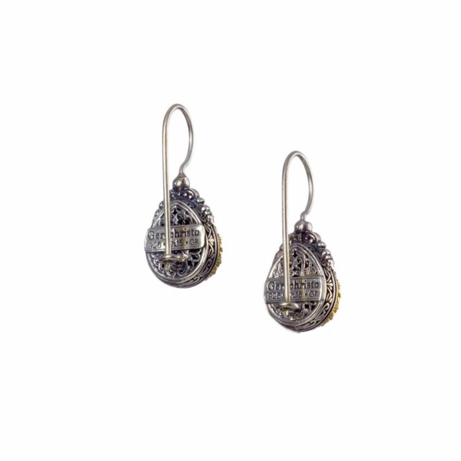Iris Earrings in Sterling Silver with Gold Plated Parts - Image 4