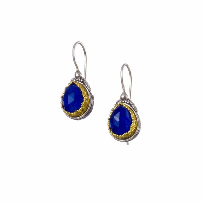Iris Earrings in Sterling Silver with Gold Plated Parts - Image 3