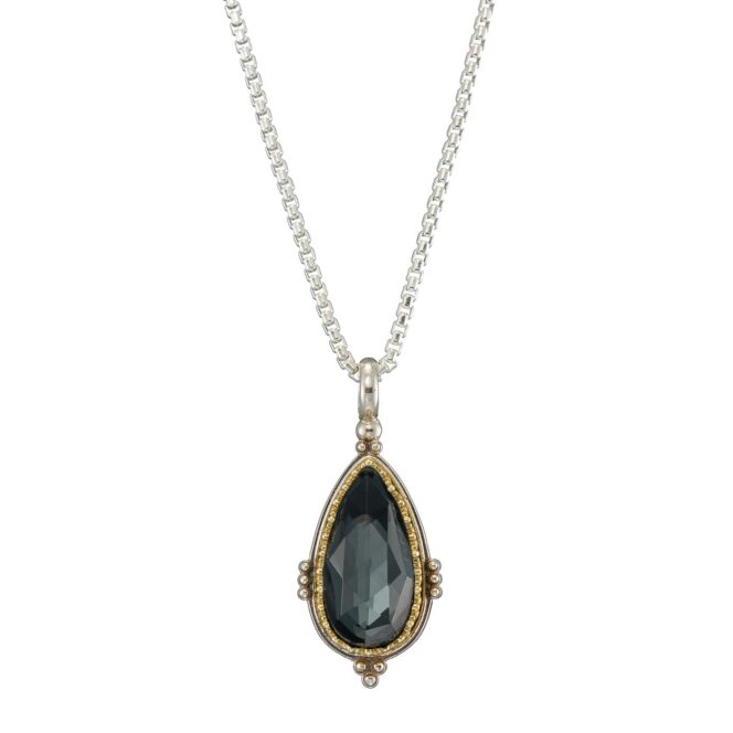 Semeli Drop Pendant in Sterling silver with Gold plated parts - Image 4