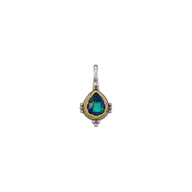 Semeli Drop Pendant in Sterling silver with Gold plated parts - Image 5
