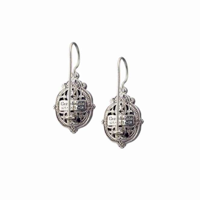 Semeli Oval Earrings in sterling silver with Gold plated parts - Image 5