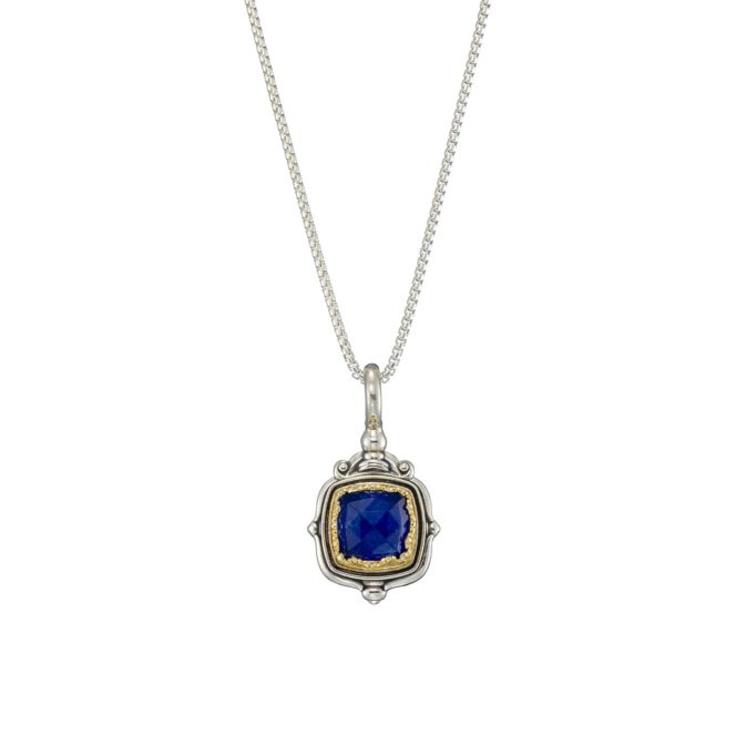 Semeli Square Pendant in Sterling silver with Gold plated parts - Image 3
