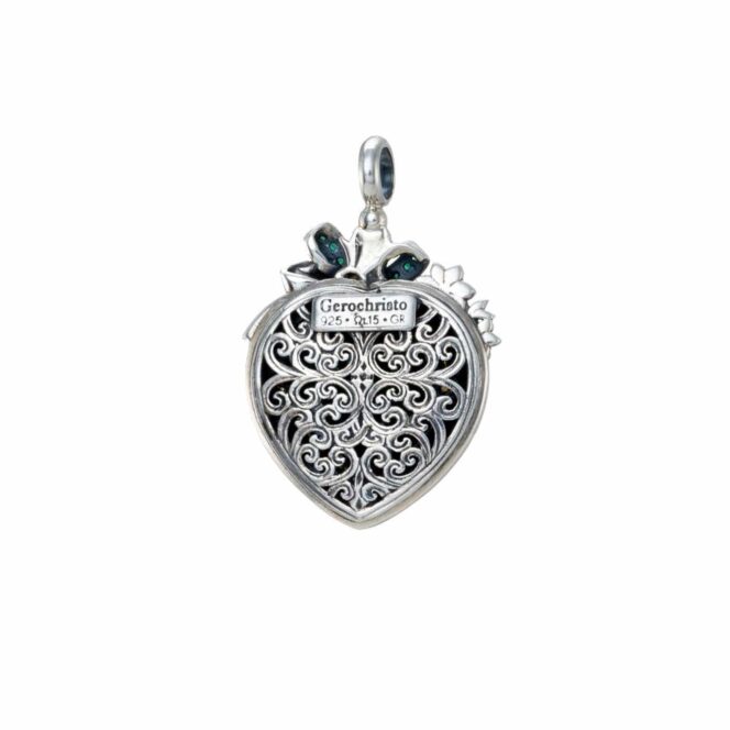 Dione Heart pendant in Sterling Silver with Gold Plated Parts - Image 3