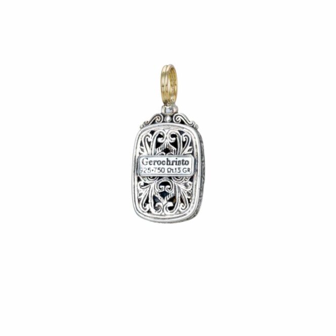 Harmony pendant in 18K Gold and Sterling silver with rubies - Image 2