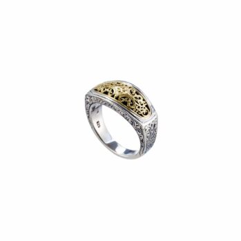 Mediterranean Ring in 18K Gold and Sterling Silver