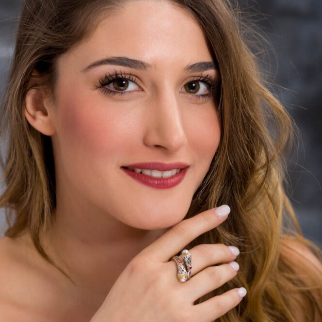 Santorini ring in 18K Gold and Sterling Silver - Image 4