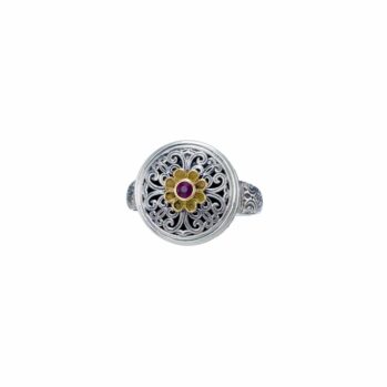 Mediterranean Ring in Sterling Silver with 18K Gold details