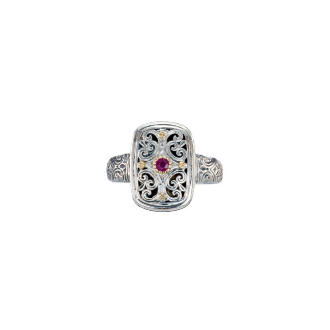 Mediterranean Ring in Sterling Silver with 18K Gold details