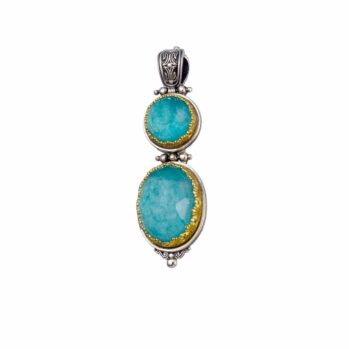 Iris Pendant in Sterling Silver with Gold Plated Parts