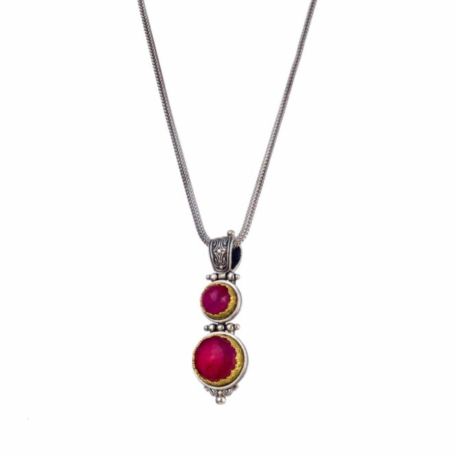 Iris Pendant in Sterling Silver with Gold Plated Parts - Image 2