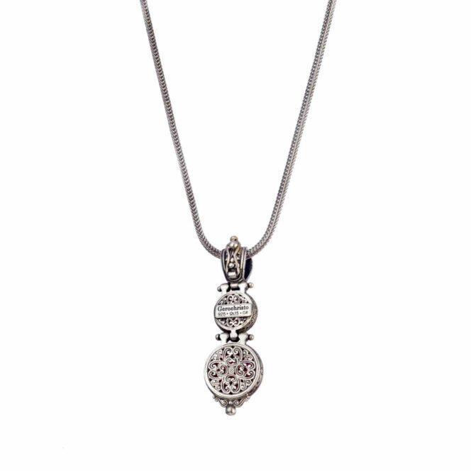 Iris Pendant in Sterling Silver with Gold Plated Parts - Image 5