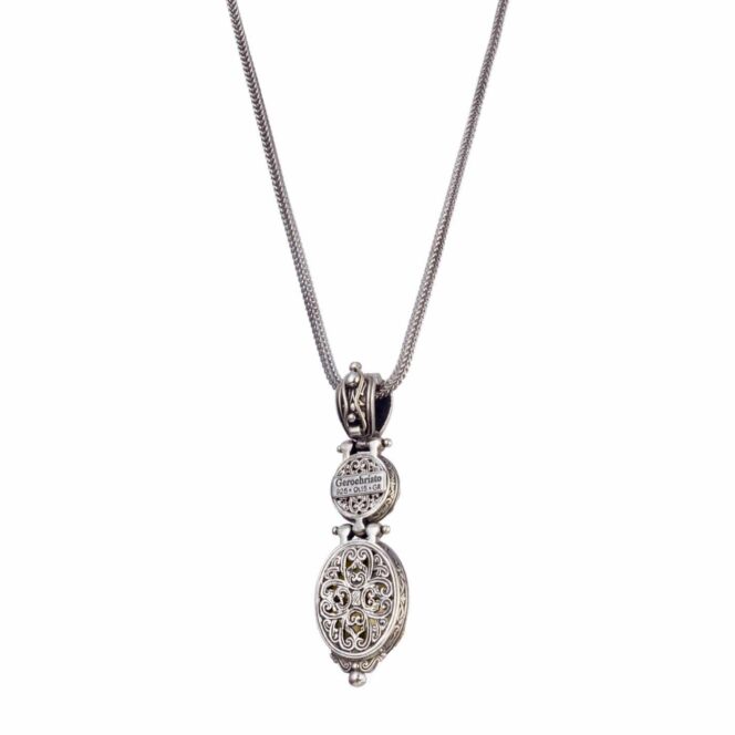 Iris Pendant in Sterling Silver with Gold Plated Parts - Image 3