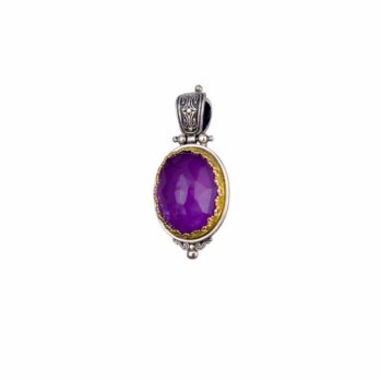 Iris Pendant in Sterling Silver with Gold Plated Parts