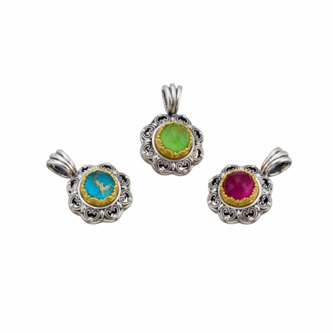 Penelope Pendant is Sterling Silver with Gold plated parts